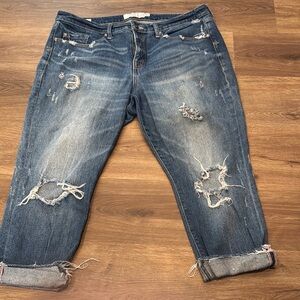 Torrid high waisted Distressed Blue Jeans